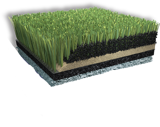 Artificial Grass 50mm with infill - Section